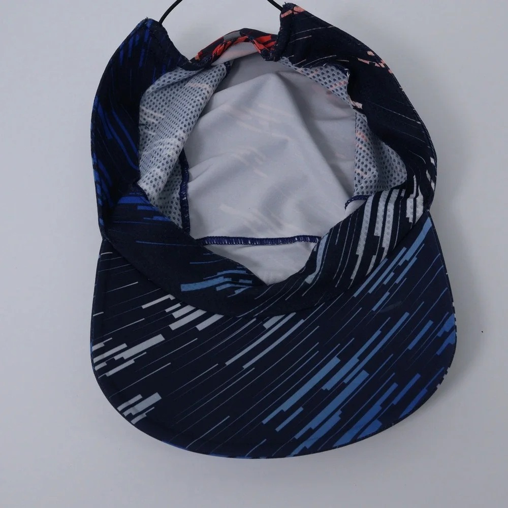 Buff Pack Run Cap R-Graphite Blue Orange Adjustable Running Hat Lightweight - Picture 5 of 5